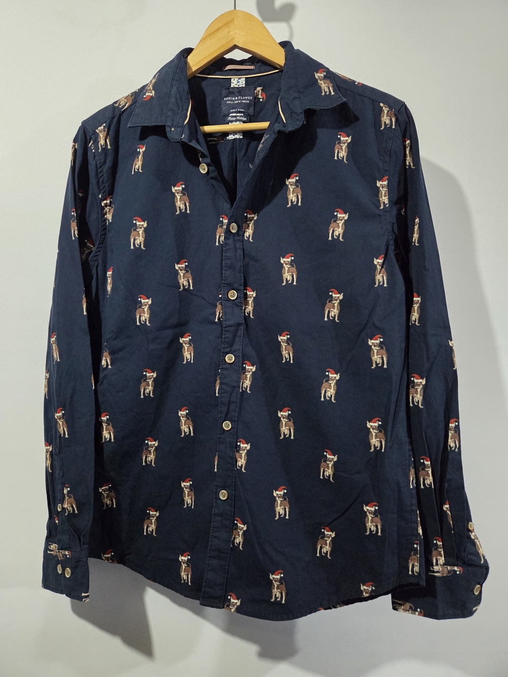 Denim & Flower Holiday Button Up S